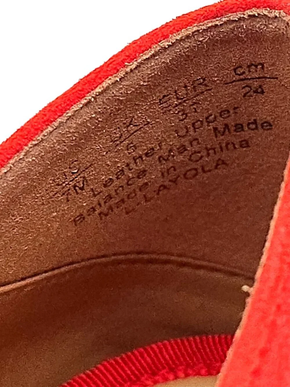 Franco Sarto Layola Slip-on Loafer Red Suede Heels Casual Shoes Women's Size 7M